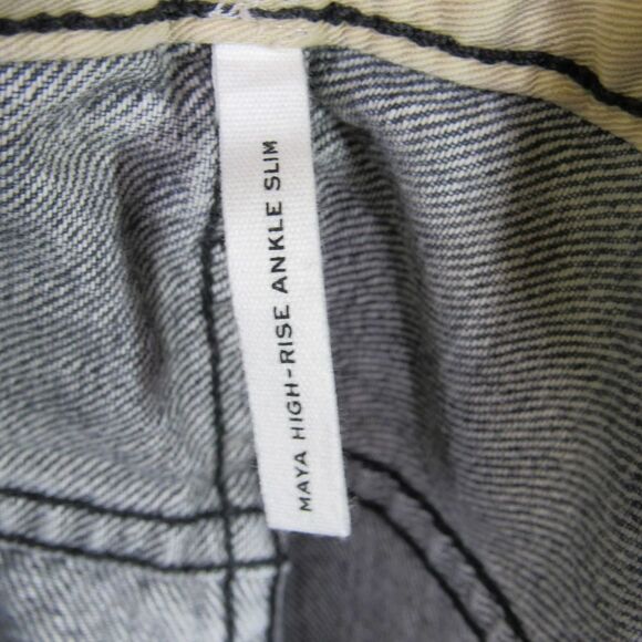 Rag & Bone Maya High-Rise Zeus Slim Fit Ankle Dark Grey Women's Jeans SZ 32 - Picture 5 of 9